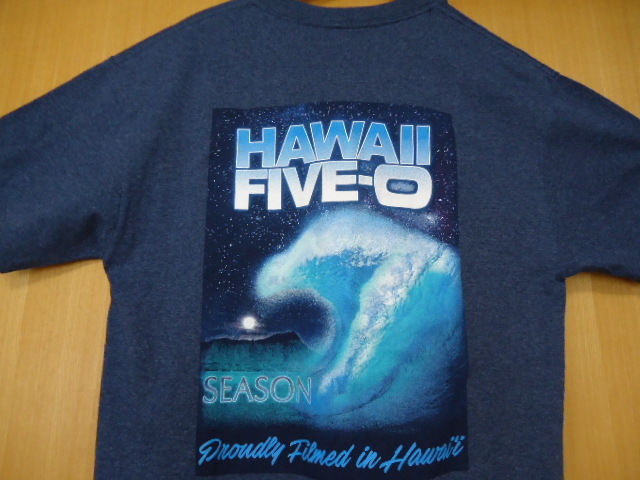 即決　ハワイ　ファイブオー　FIVE-O Season7 スタッフ　Ｔシャツ　紺色　Ｍ_画像1