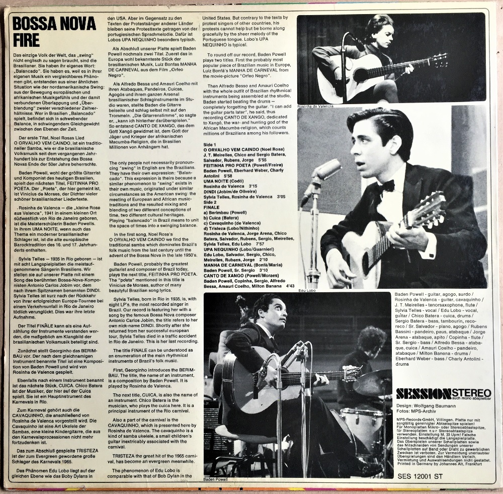 MPS★ドイツORG盤/Bossa Nova Fire/Baden Powell/Edu Lobo/Milton Banana/Upa Nequinho/Tristeza/Berimbau/Dindi/サイケデリックレコジャケ_画像2