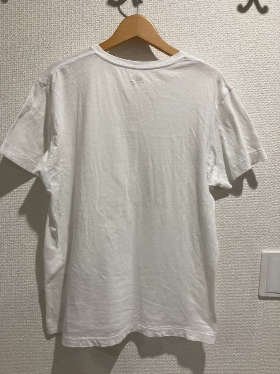 Levi's リーバイス 白 ホワイト tシャツ 半袖 トップス vネック 無地 インナー　メンズ_画像3