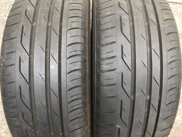 バリ山ラジアル 205/55R16 BRIDGESTONE TURANZA T001ブリヂストントランサ 2本 2018年製VWゴルフトゥーラン BENZ W204 CLA SLK CLK BMW F20_画像1