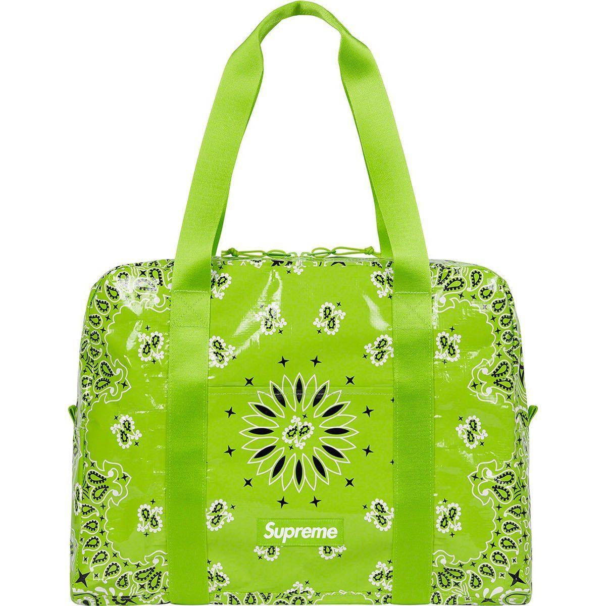 【新品未使用】 21SS 新作 新品 SUPREME シュプリーム BANDANA TARP SMALL DUFFLE BAG バンダナ バッグ 鞄 かばん GREEN グリーン 緑色