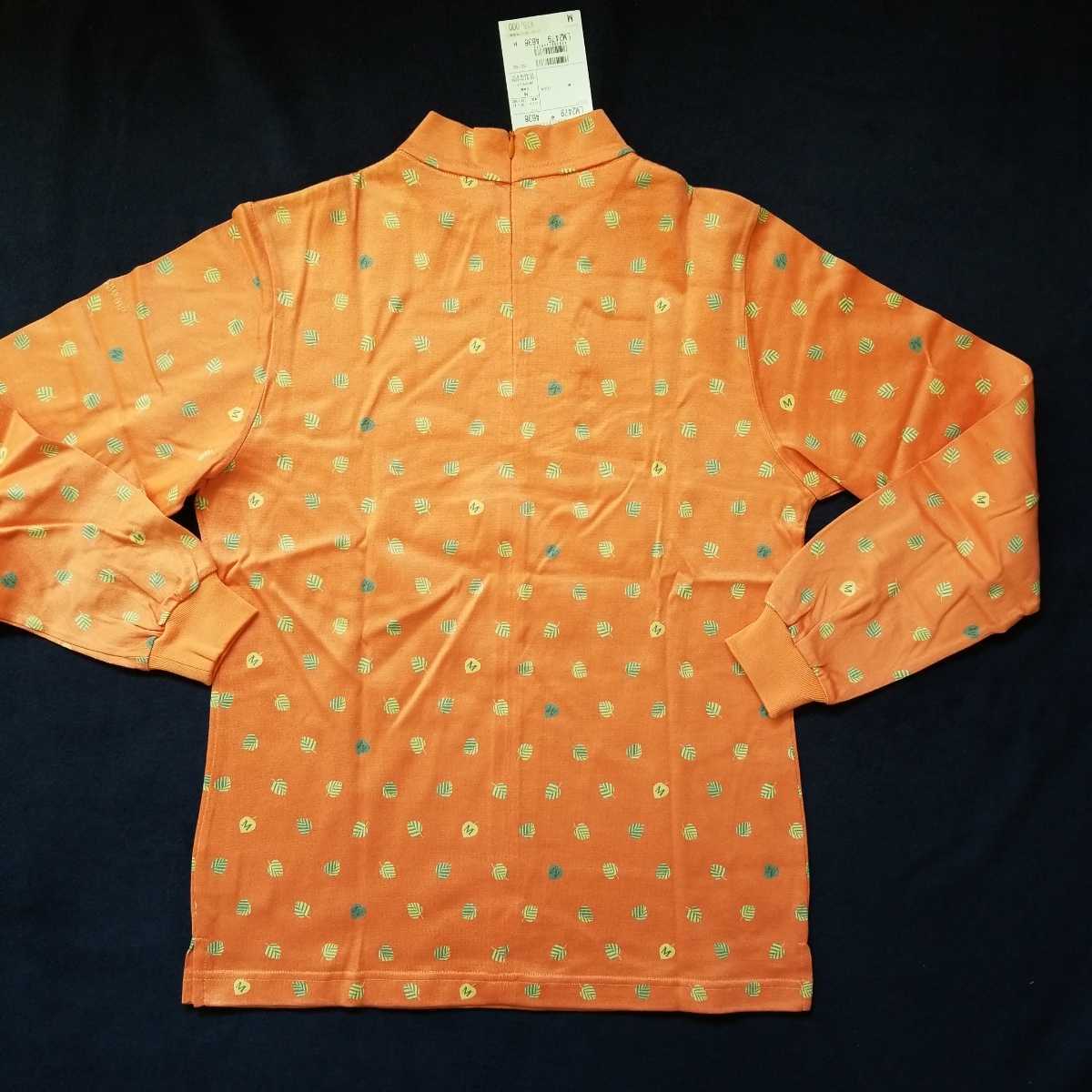 MUNSINGWEARマンシングウェア/レディースハイネックシャツ/オレンジMサイズ/￥16500(15000+税)/後ろファスナー付き/洗濯機可/日本製_画像4