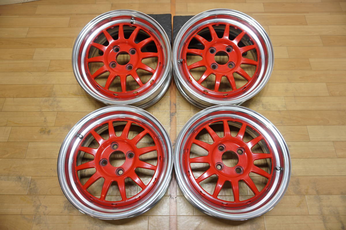 G220【超希少】Weds Racing クラゲ 2PF ☆ PCD100 6J+43? シビック グループA 当時物