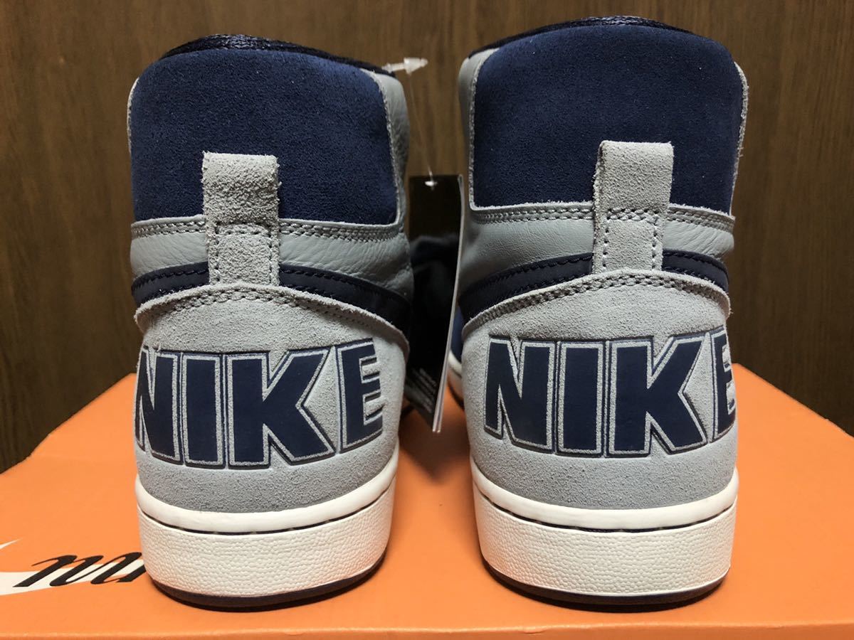 14年製 NIKE TERMINATOR HI VNTG VINTAGE ナイキ ターミネーター ジョージタウン SWOOSH【318677-001】SUEDE LEATHER 天然皮革 紺 US8.5_画像5