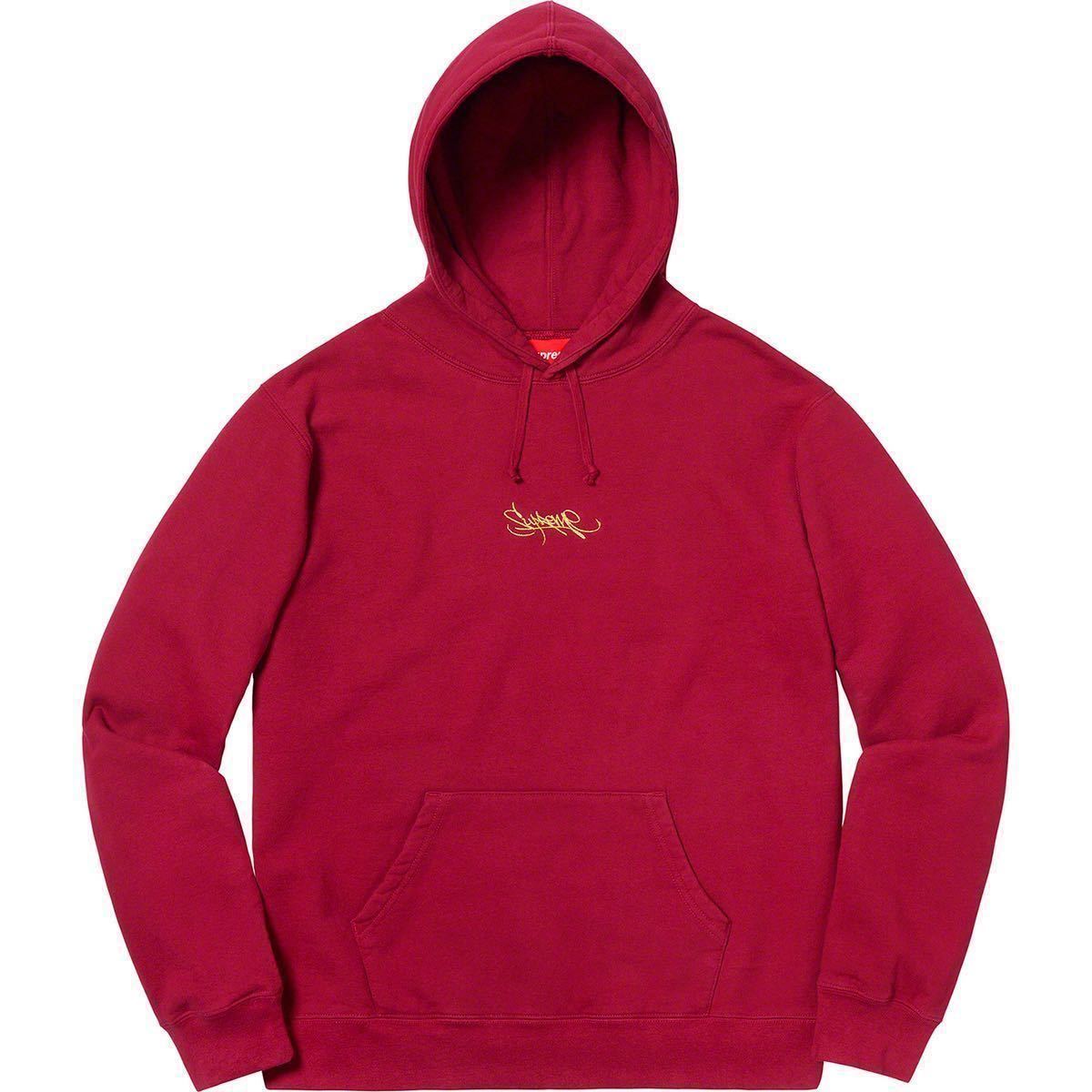 バーガンディーS Tag Logo Hooded Sweatshirt】 supreme タグロゴ