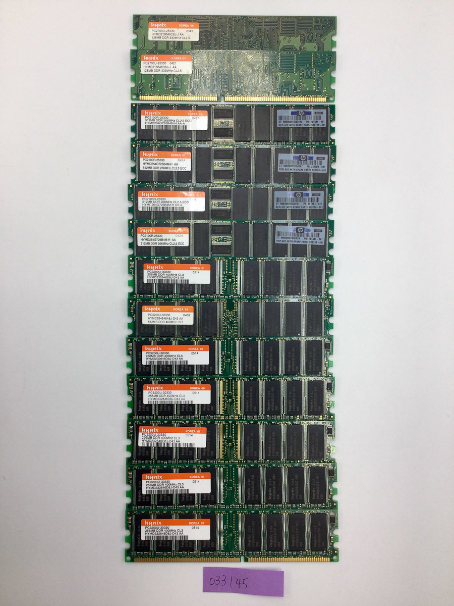 Hynix 512MB всего 13 шт. комплект память память 128/256MB..DDR 45
