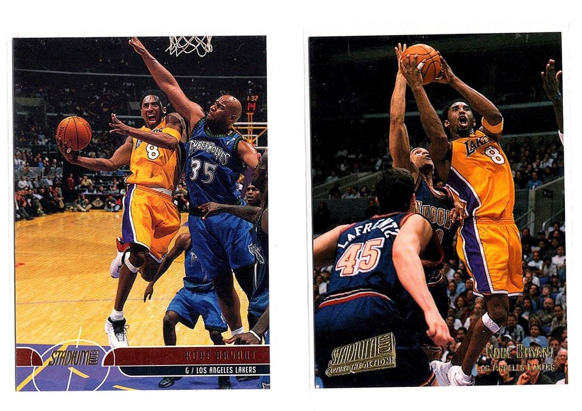 NBA 01-02 TOPPS STADIUM CLUB kobe bryant コービー ブライアント 2枚セット　新品ミント状態品_画像1