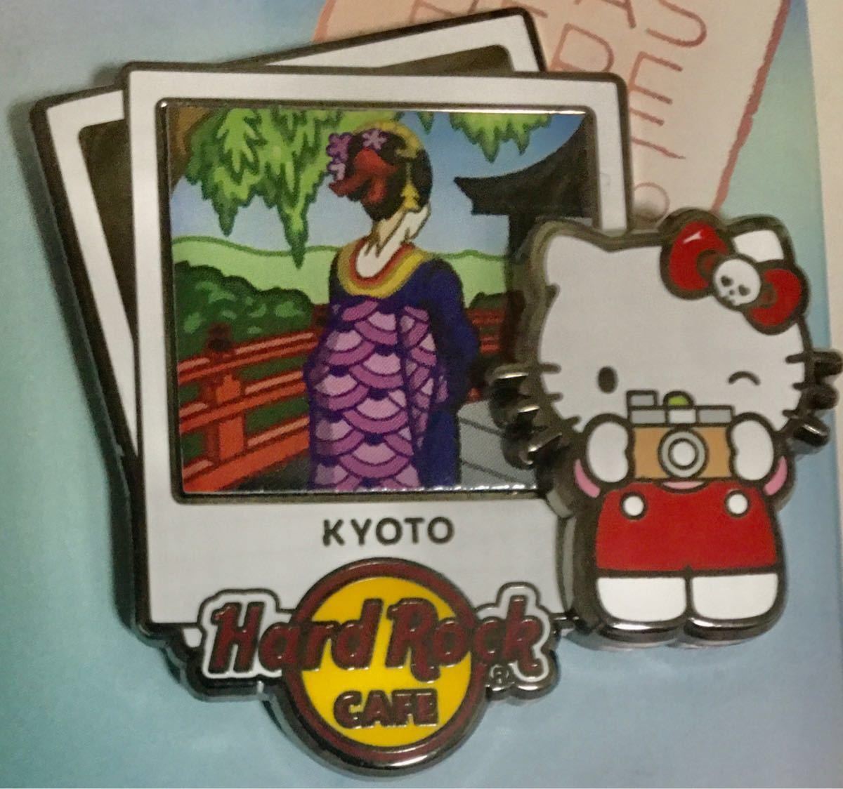 ハードロックカフェ 京都 Hard Rock Cafe Kyoto ハローキティ ピンズ　２種 ピンバッジ Hello kitty