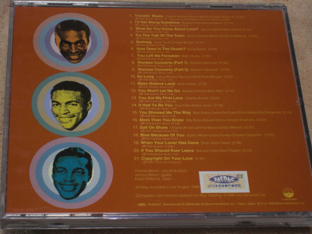 日本盤CD Charles Brown With Johnny Moore's Three Blazers （PCDー3052） 帯付_画像2