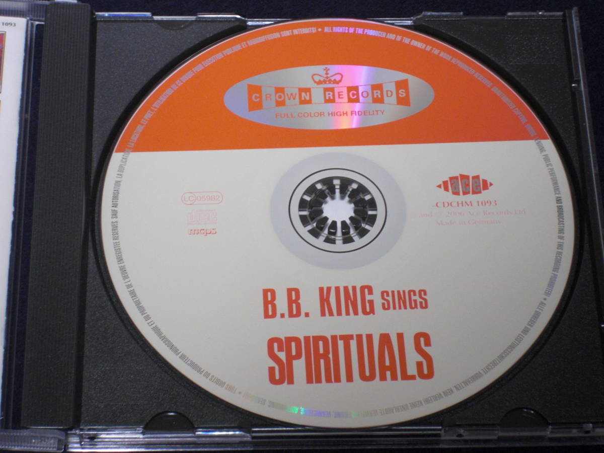 UK record CD B.B. King : Sings Spirituals Bonus Tracks 8 (Ace CDCHM 1093) A