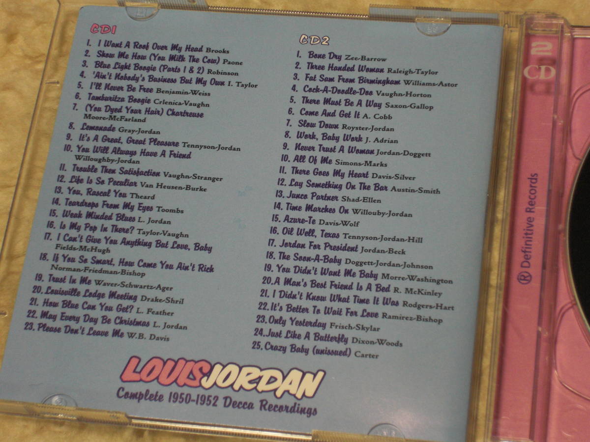 EU盤２CD Louis Jordan ： Complete 1950 - 1952 Decca Recordings （Definitive Records DRCD11226）　　B_画像4