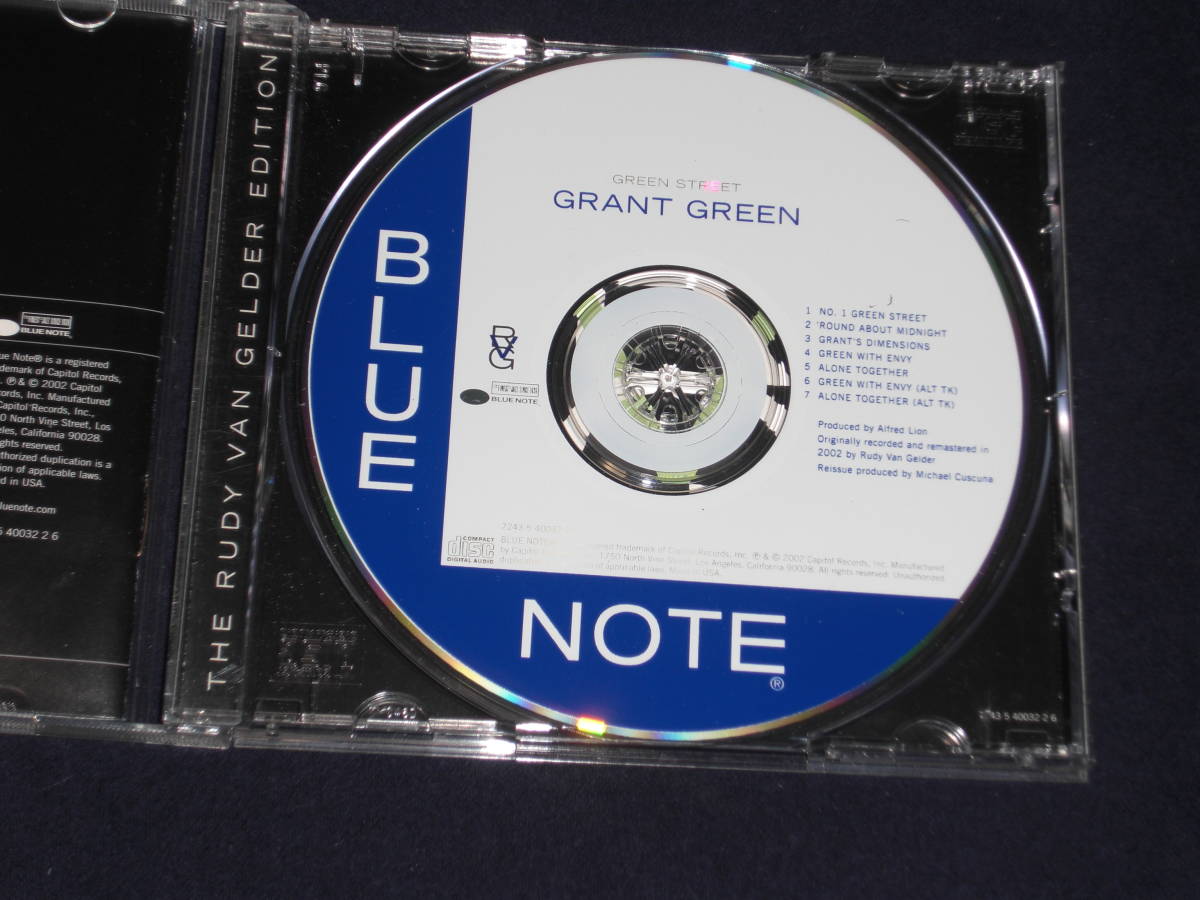 US盤CD 　Grant Green ： Green Street 　RVG Edition 　（Blue Note 7243 5 40032 2 6）D_画像3
