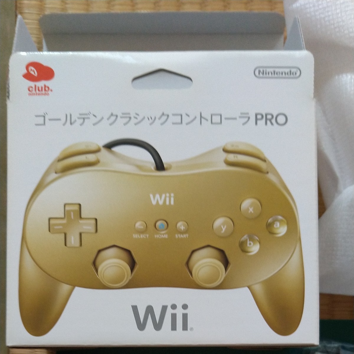 クラブニンテンドー　Wiiゴールデンコントローラーpro　 Wiiゴールデンハンドル