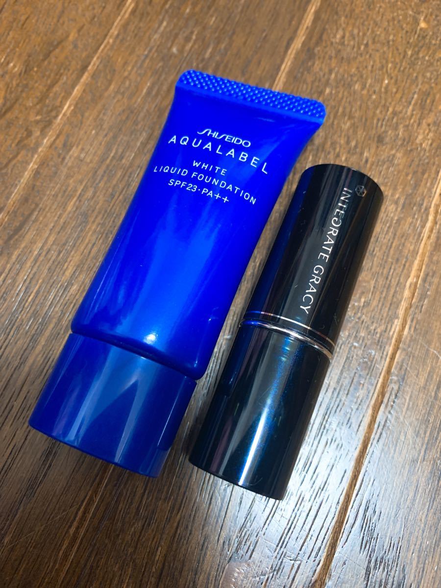 SHISEIDO(資生堂) アクアレーベルファンデとインテグレートのリップスティック