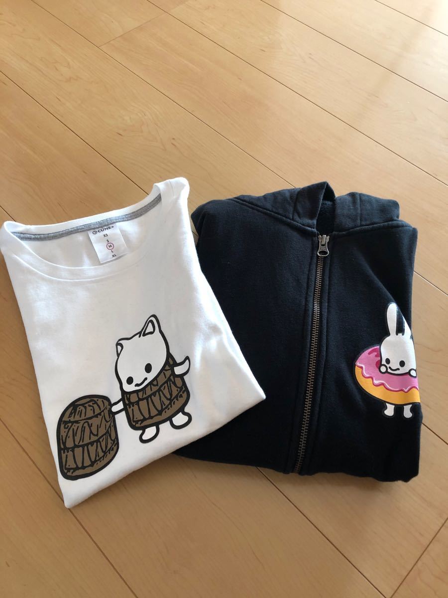 キューン Ｔシャツ 黒パーカー ２点セット ｜フリマ