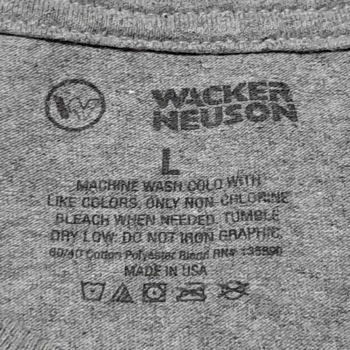 WACKER NEUSON ワッカー ノイソン CRT48 プリント Tシャツ グレー Lサイズ USA製 ワーク系_画像6