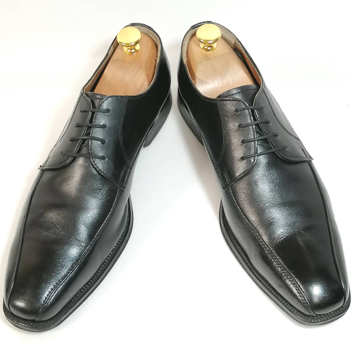 【即決】stefanorossi US7 25.0cm UV除菌 メンズ スワールトゥ ステファノロッシ ビジネスシューズ 紳士靴 カジュアル ブラック 黒