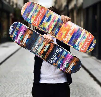 送料無料 Supreme Distorted Logo Skateboard 20SS black シュプリーム