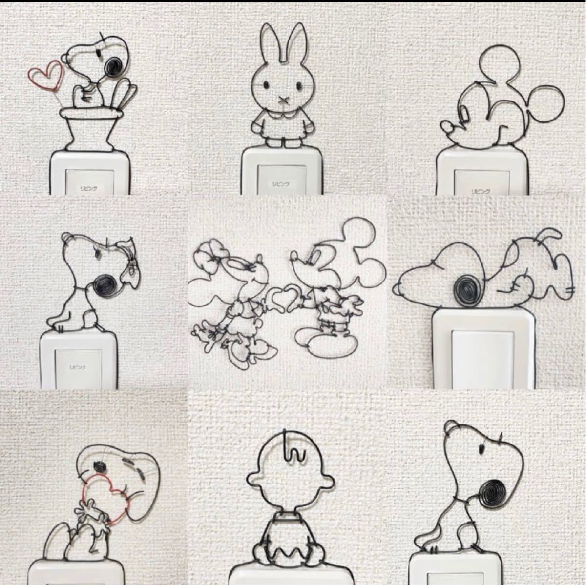 Paypayフリマ スヌーピー Snoopy ウェルカム 壁掛け ワイヤーアート インテリア小物 ワイヤークラフト ハンドメイド 雑貨 ワイヤー