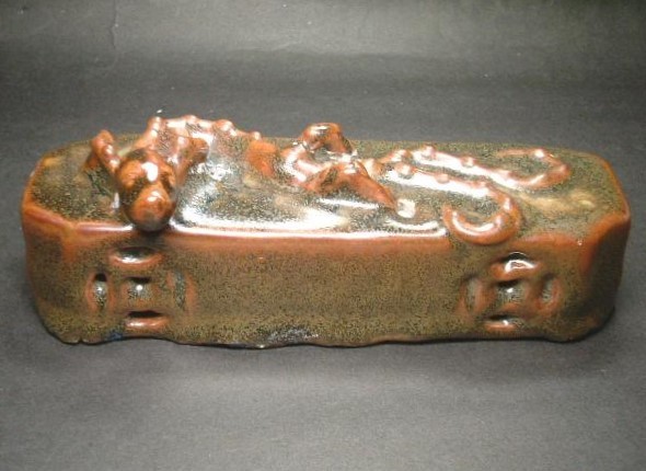 中國 清時代 紫金釉堆塑龍文鎮 ○逸品○ 唐物 www.santafemudancas.com.br