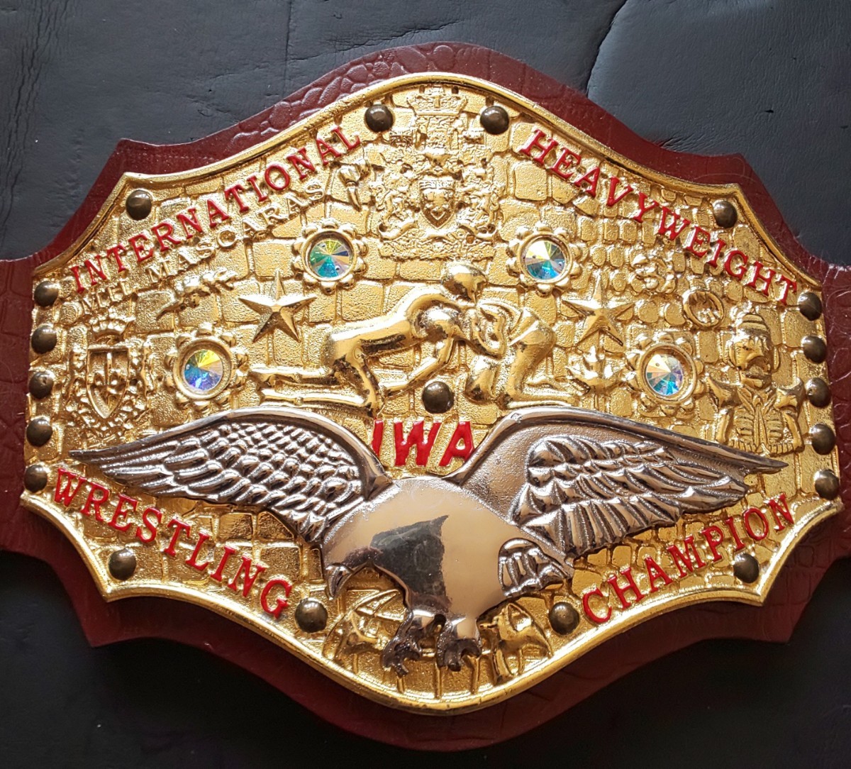 4年保証』 IWA世界ヘビー級チャンピオンベルトレプリカ - 格闘技/プロレス