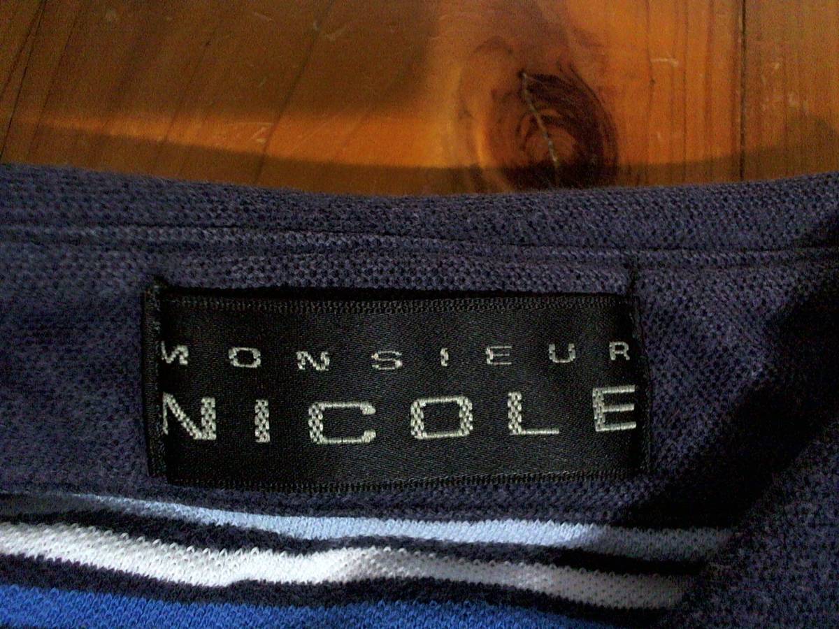 * color ..*mshu Nicole *MONSIEUR NICOLE* polo-shirt with short sleeves half shirt deer. .46 dark blue blue white green 