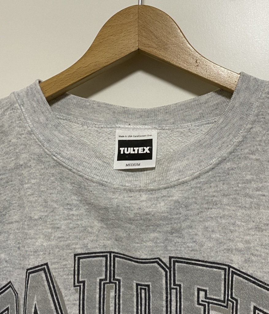 USA производства 90\'s Vintage *RAIDERS Los Angeles Raider s тренировочный футболка M серый серый ...NFL TULTEX корпус 