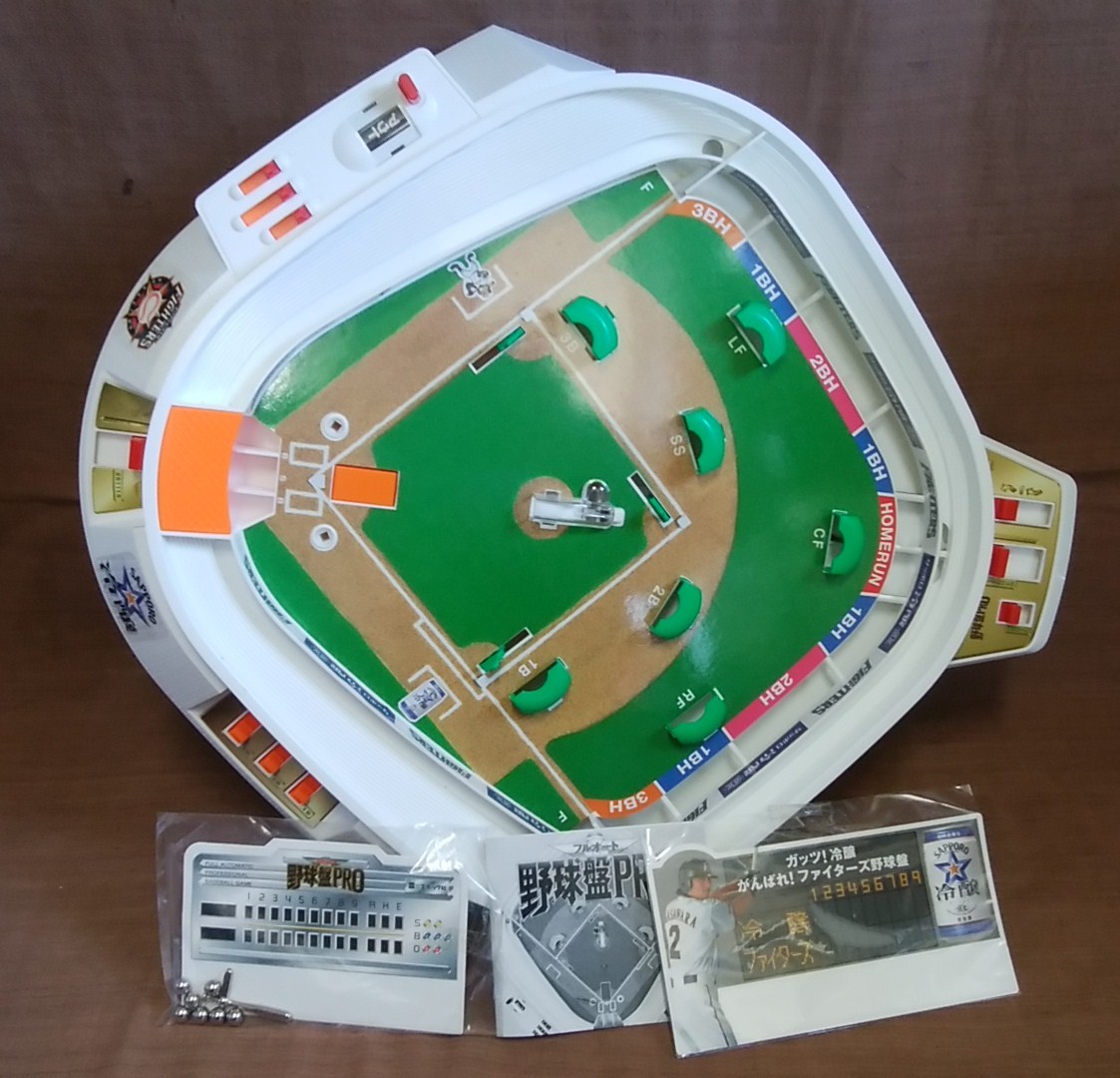 当時物 懸賞当選品 非売品 エポック社 サッポロビール プロ野球 日本ハムファイターズ 小笠原道大 オリジナル野球盤 希少 レア 動作OK_画像2