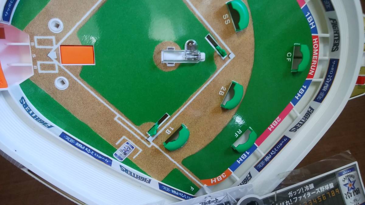 当時物 懸賞当選品 非売品 エポック社 サッポロビール プロ野球 日本ハムファイターズ 小笠原道大 オリジナル野球盤 希少 レア 動作OK_画像4