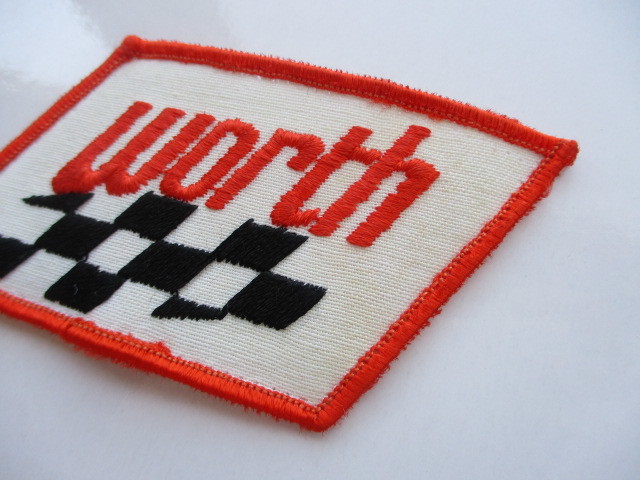 WORTH ワース レース旗 フラッグ レーシング ユニフォーム オートレース ワッペン/ 刺繍 F1 自動車 オートバイ バイク ビンテージ 31_画像3