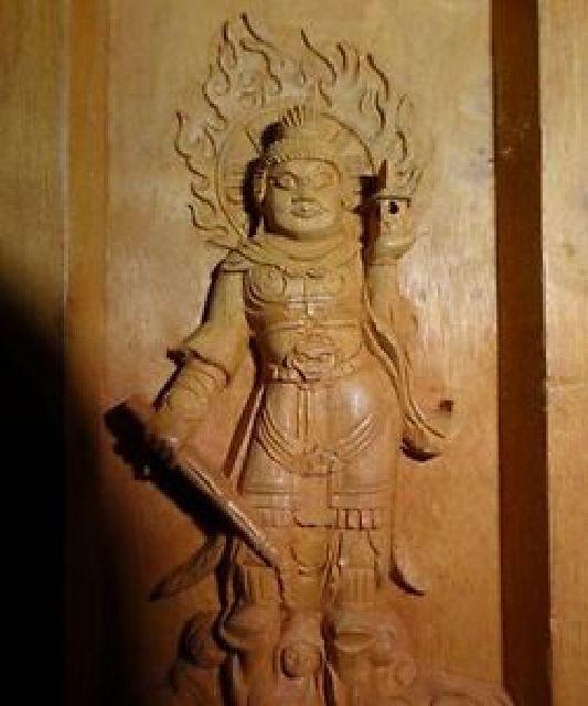 稀少 ヴィンテージ 日蓮宗 御祈祷 木彫り 毘沙門天 天部 木剣 稀少 ヴィンテージ 日蓮宗 御祈祷 木彫り 毘沙門天 天部 木剣