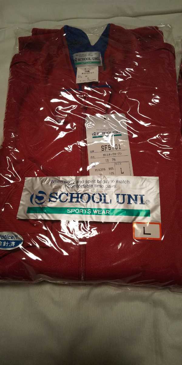  новый товар *L* school Uni гимнастика джерси верх и низ в комплекте * красный 