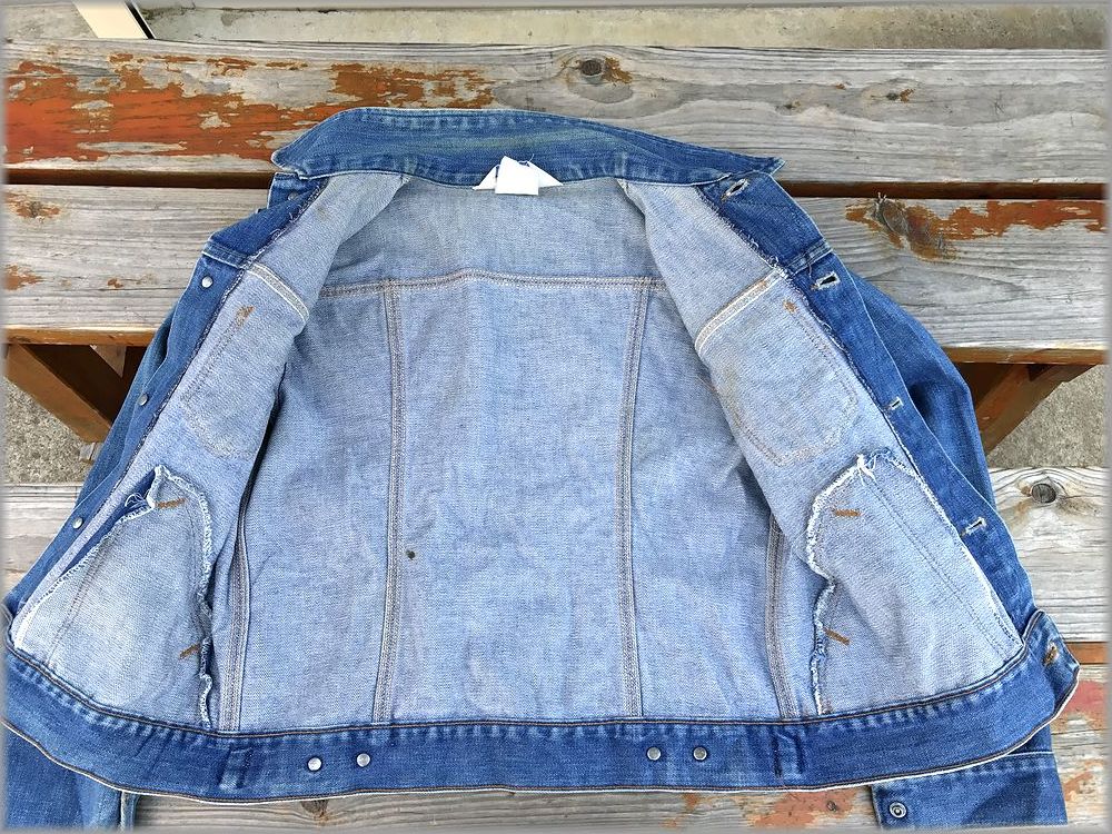 * Wrangler 80s USA производства джинсовый жакет * осмотр Denim жакет Vintage usa производства 