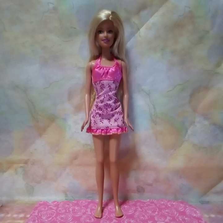 マテル Barbie ブロンドヘアバービー ミニワンピース 足サイズが大きい 【18％OFF】
