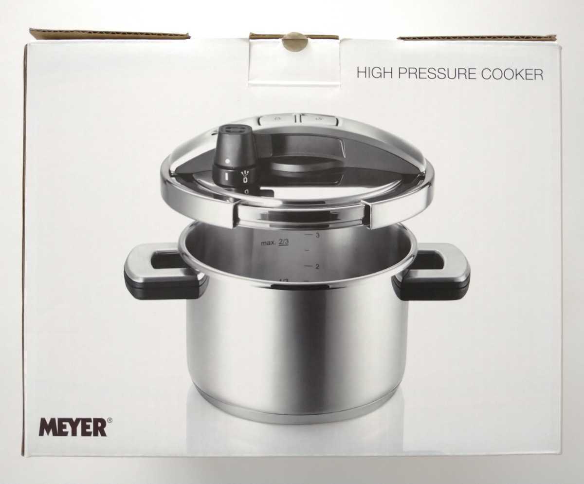  free shipping *ma year pressure cooker high pressure cooker 4L MEYER super height pressure cooker IH correspondence one touch opening and closing two-handled pot type stainless steel 4.0L YR-PC4.0