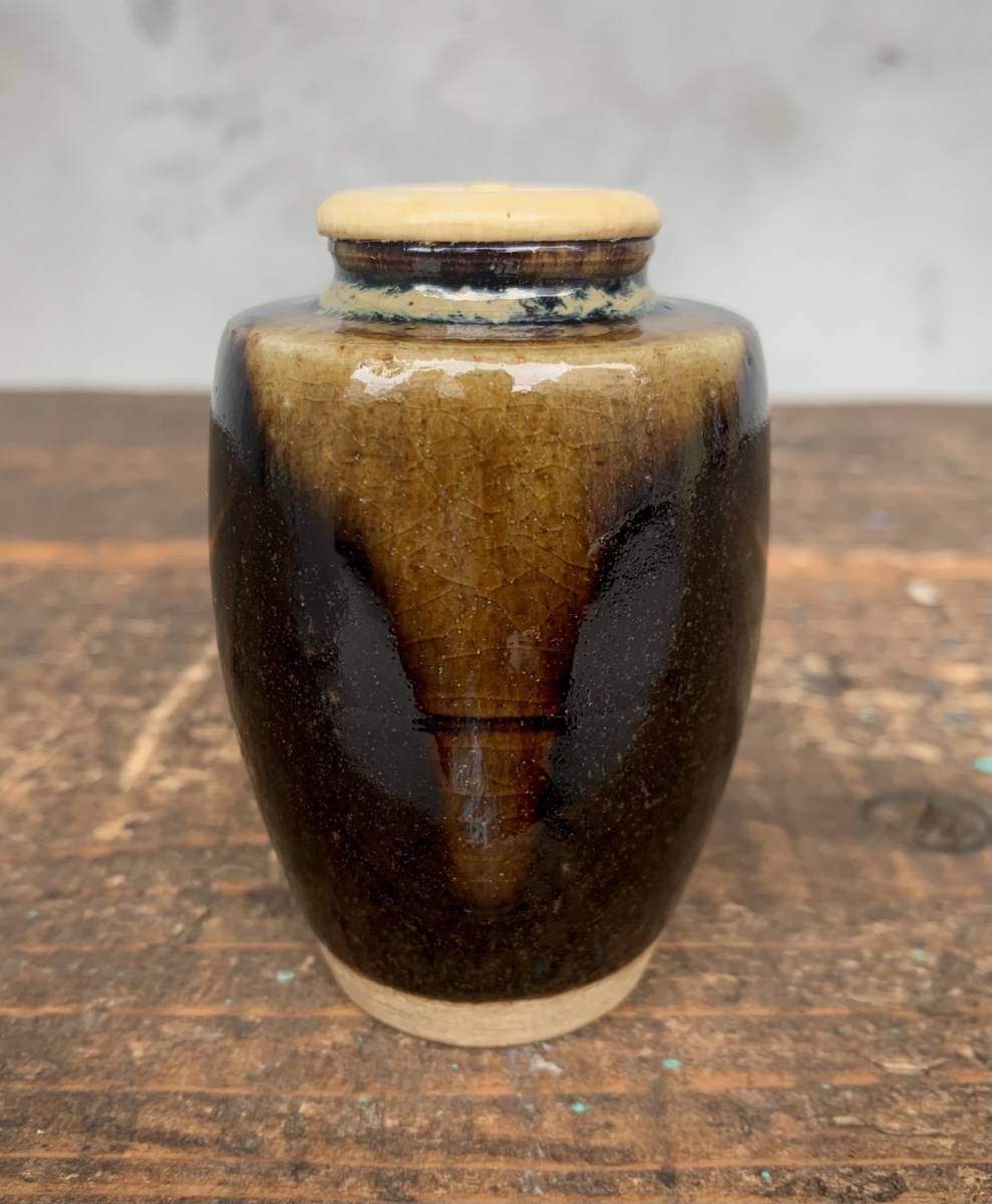 ☆伝統工芸品☆膳所焼☆陽炎園☆岩崎新定☆茶入☆肩衝☆茶道☆茶道具