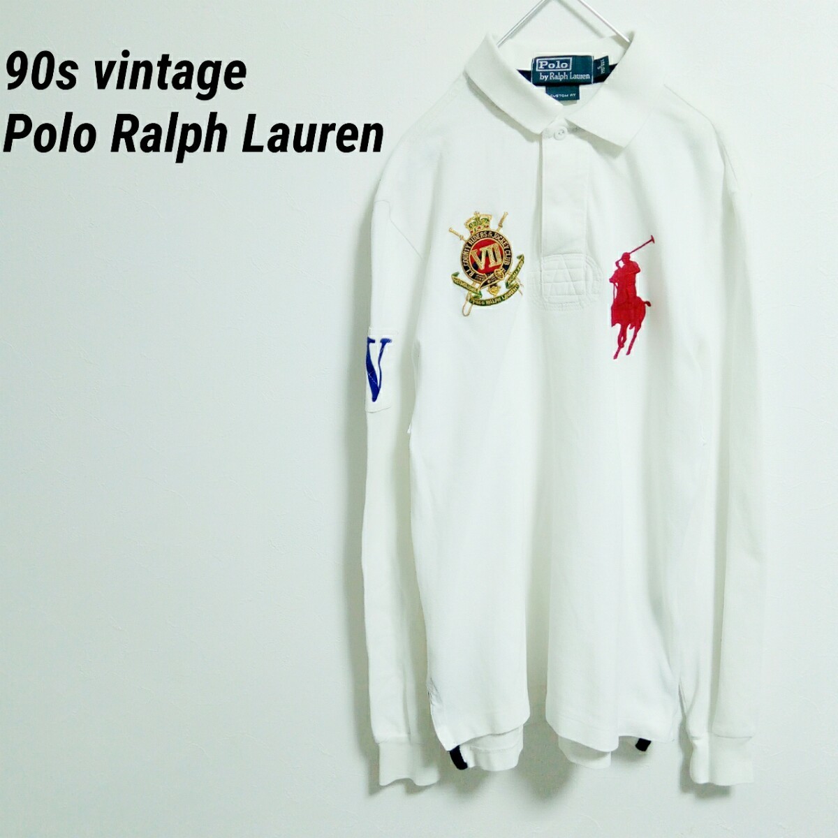 Paypayフリマ 90s Vintage Polo Ralph Lauren ポロラルフローレン 長袖ポロシャツ Paypayフリマ 90s Vintage Polo Ralph Lauren ポロラルフローレン 長袖ポロシャツ