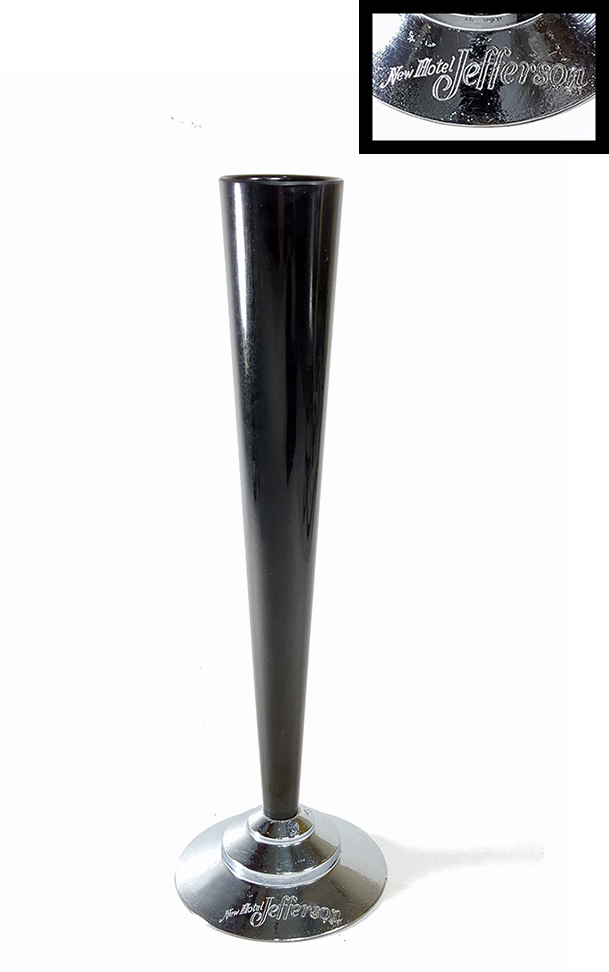 1930's【黒】The Dura Co. アンティーク 一輪挿し ビンテージ アメリカ 花瓶 花器 ランプ 照明 バウハウス モダン デザイン gras 工業系