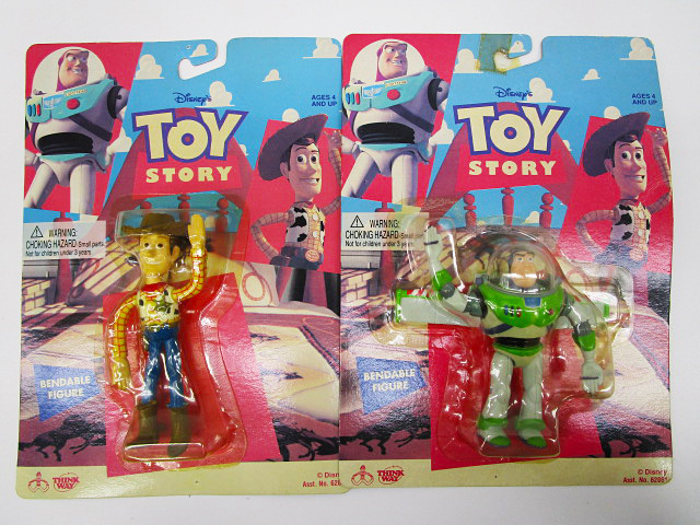 [ отправка в тот же день ]* не использовался * Toy Story фигурка 7 позиций комплект дополнение колеблющийся кукла / woody /jesi-/baz свет year др. 351