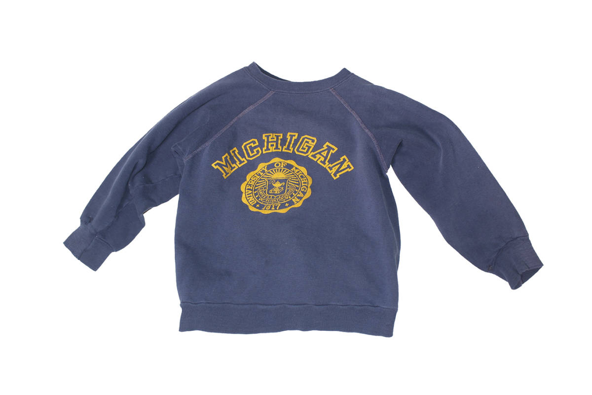 100（95～104cm） VINTAGE KIDS MICHIGAN CREWNECK