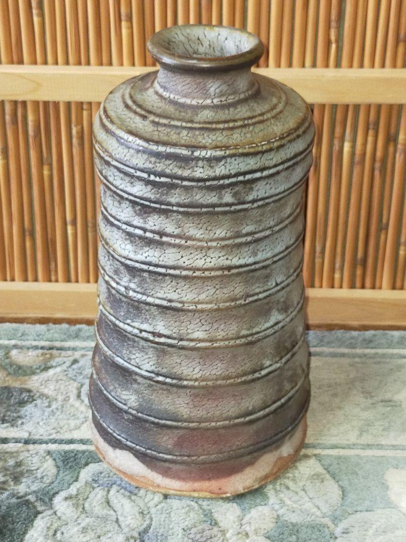 値下げ可】◎送料無料◎蔵くら◎ 花瓶 加藤 康景 (正治)鼠志野 箱