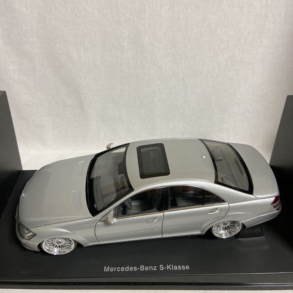 Mercedes Benz ディーラー特注 AUTOart 1/18 Sクラス BBSホイールカスタム 検索 W221 S350 S500 AMG  メルセデスベンツ ミニカー モデルカー