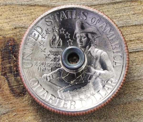 ＊コンチョ ネジ式　アメリカ　25セント　ワシントン　建国200年記念　23mm ネジ ボタン コイン パーツ_画像2