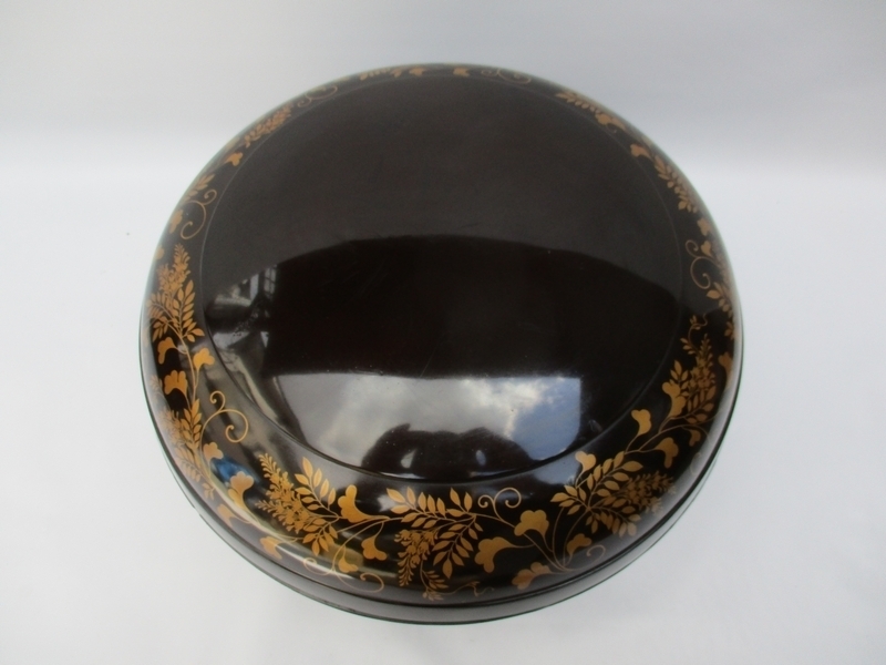 時代□蔵出し 行器(ほかい) シントコ お櫃 蔓草 蒔絵□ 天然木 漆 時代□蔵出し 行器(ほかい) シントコ お櫃 蔓草 蒔絵□ 天然木 漆