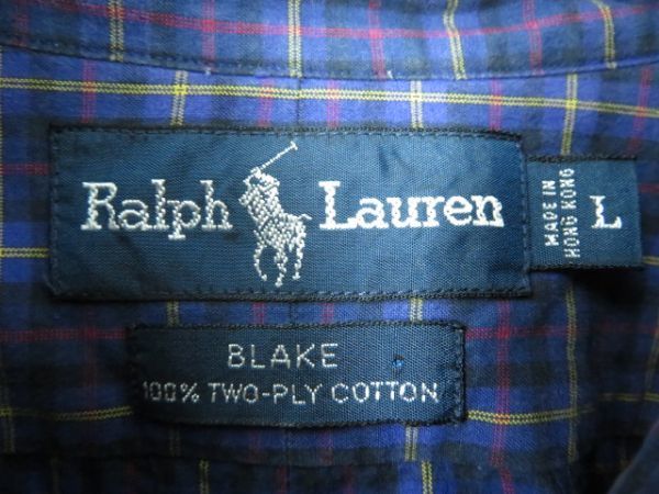 2121m56◆人気です◆Ralph Lauren ラルフローレン ボタンダウン 長袖チェックシャツ L/トラッド/アメカジ/メンズ/男性/紳士_画像10