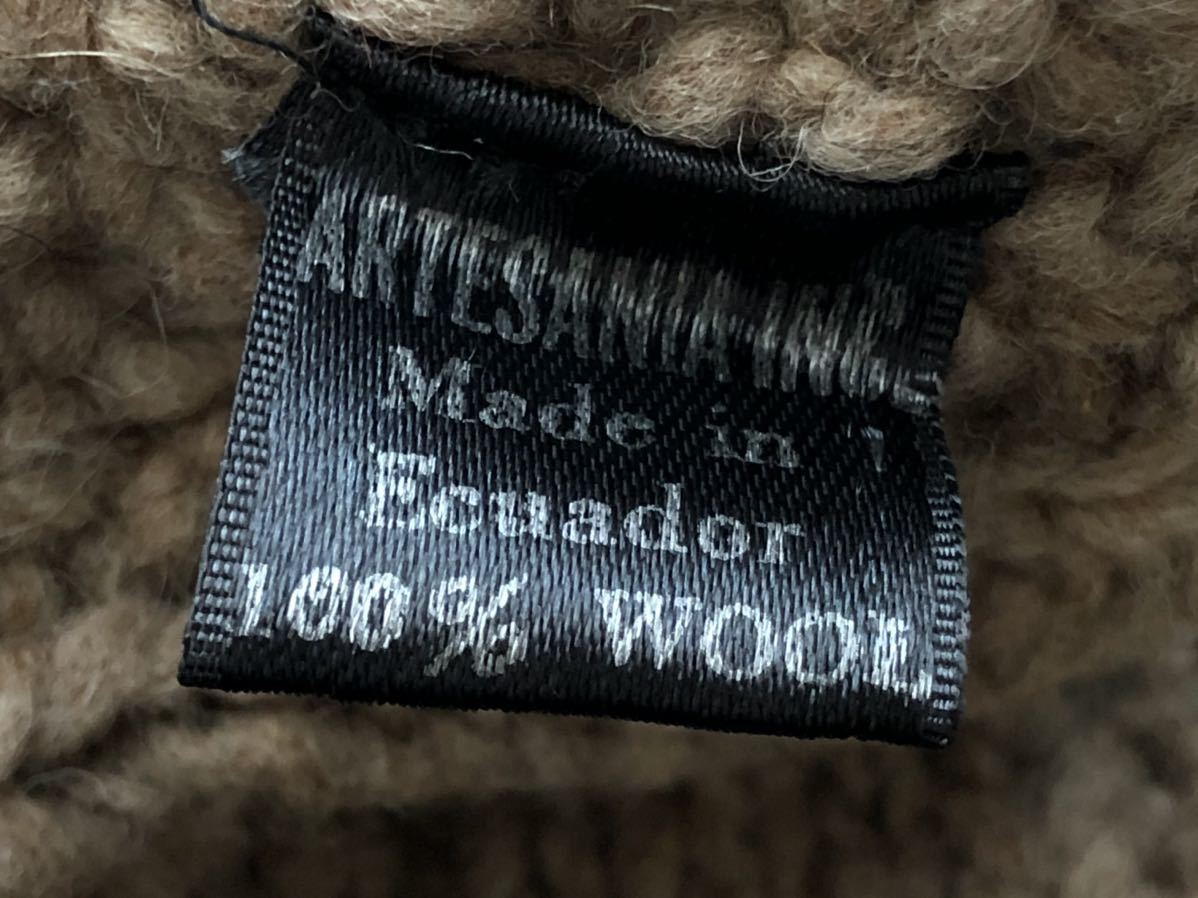  new goods regular price 5060 jpy arte saniapompon knit cap hat knitted cap ARTESANIA unused goods regular price crack wool sphere 3639