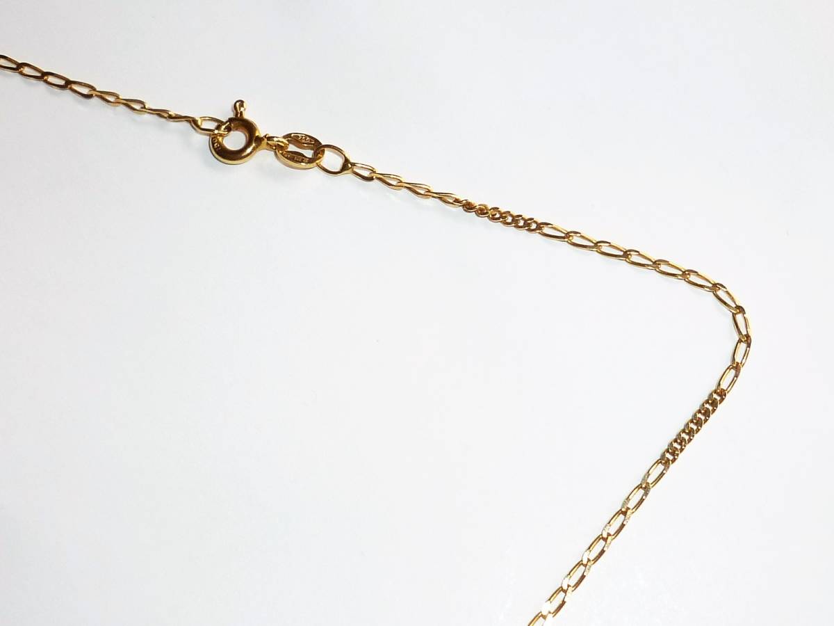 750(1８k ) ヘッド真珠8Φデザインネックレス ネックレス長4０cm 総重量3.4g_画像4