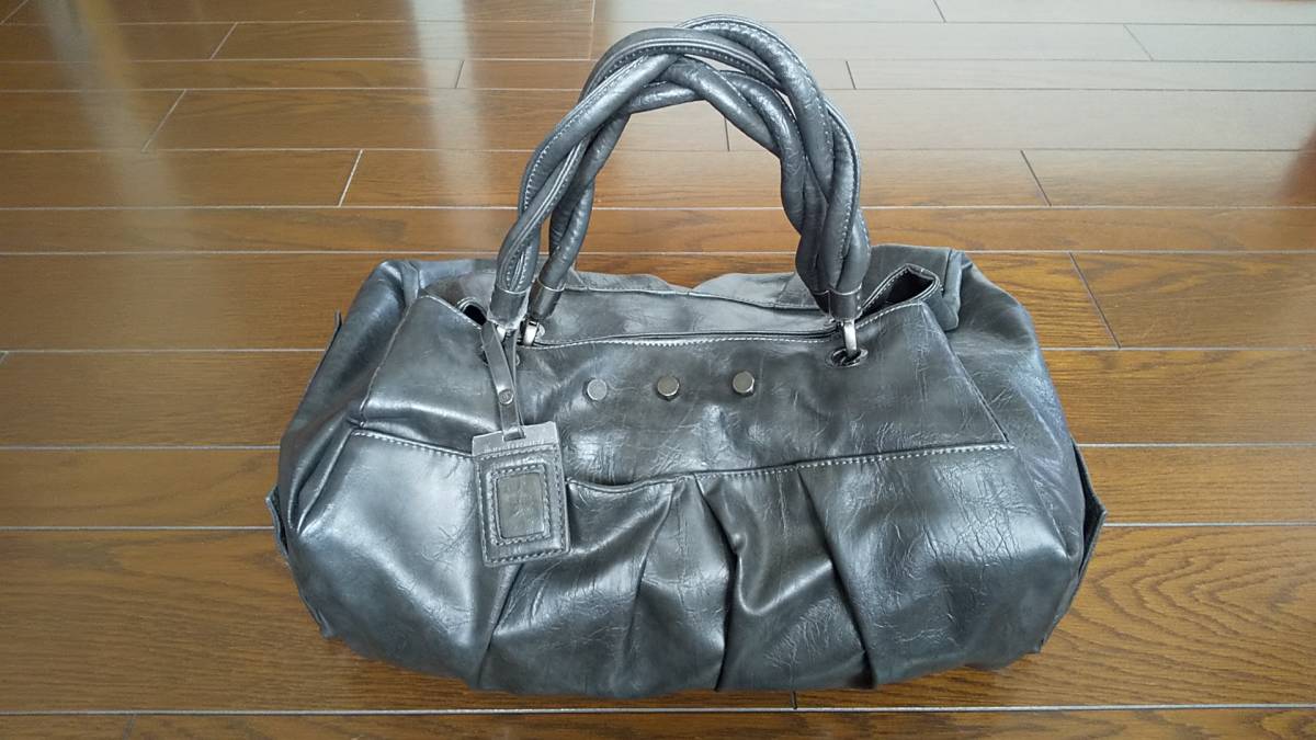 日本初の レア 未使用 ARMANI EXCHANGE ボストンバッグ グレー ~送料