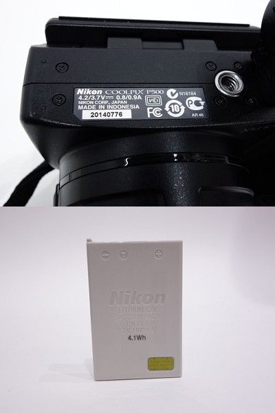 105/ Nikon ニコン COOLPIX P500 コンパクトデジカメ 4.0-144mm 1:3.4-5.7 光学36倍ズーム ※中古/難有_画像8