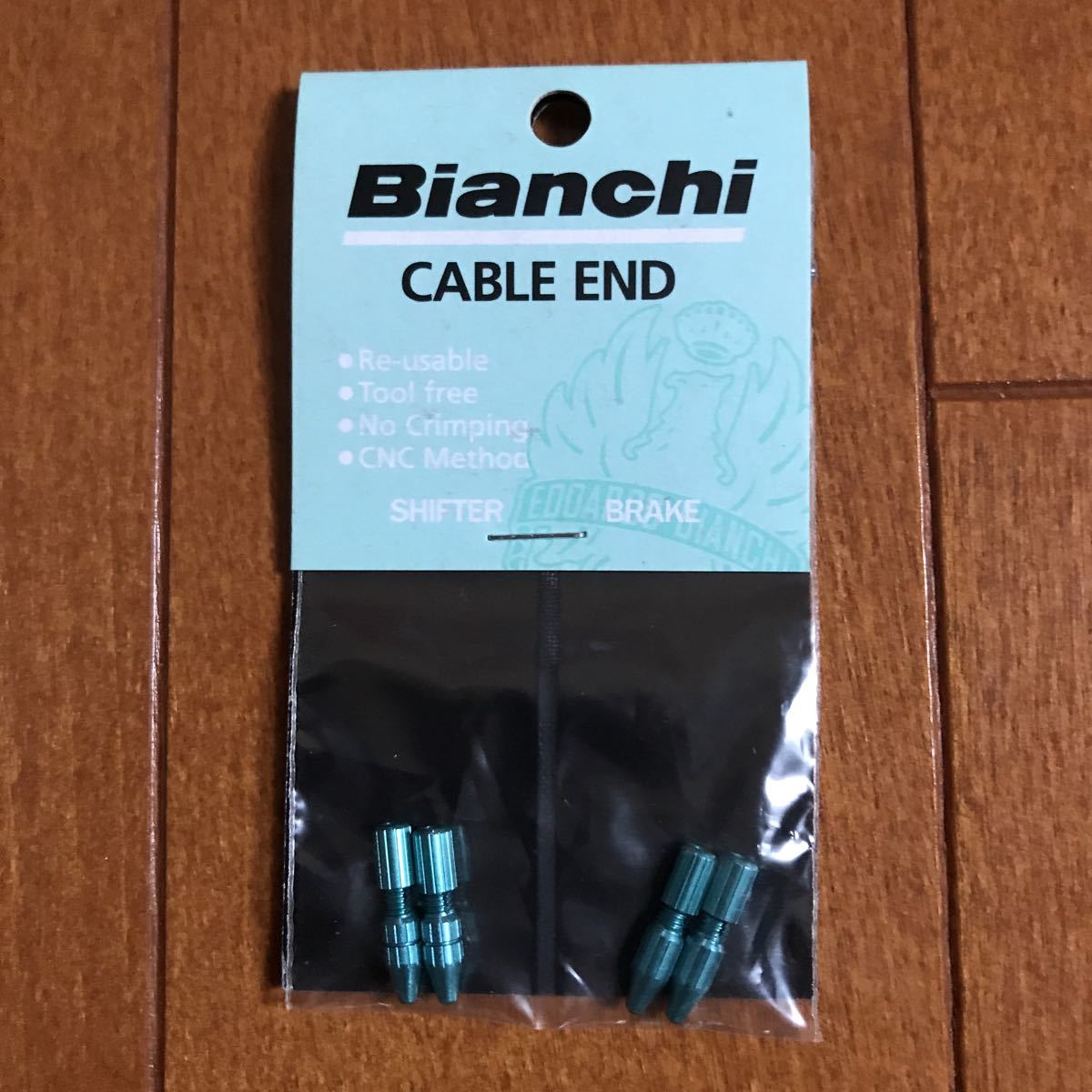 【新品未使用】Bianchi(ビアンキ) ケーブルエンドキャップ チェレステ [ケーブル ワイヤーアクセサリー] [ロードバイク]